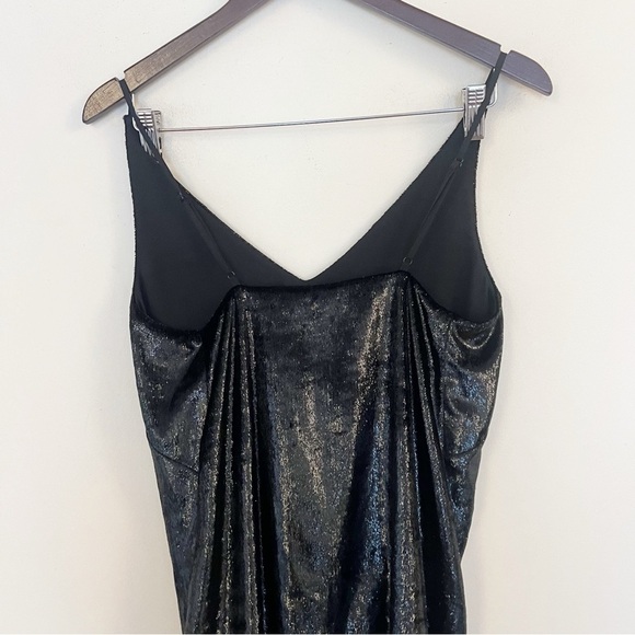 J Brand Brielle Velvet Mini Slip Dress Black Strappy LBD NEW Size Small $298 - Picture 6 of 10